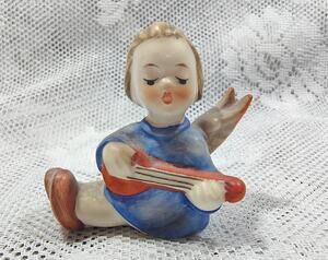 Vintage Hummel Goebel Figurine Girl Angel with Lute Guitar